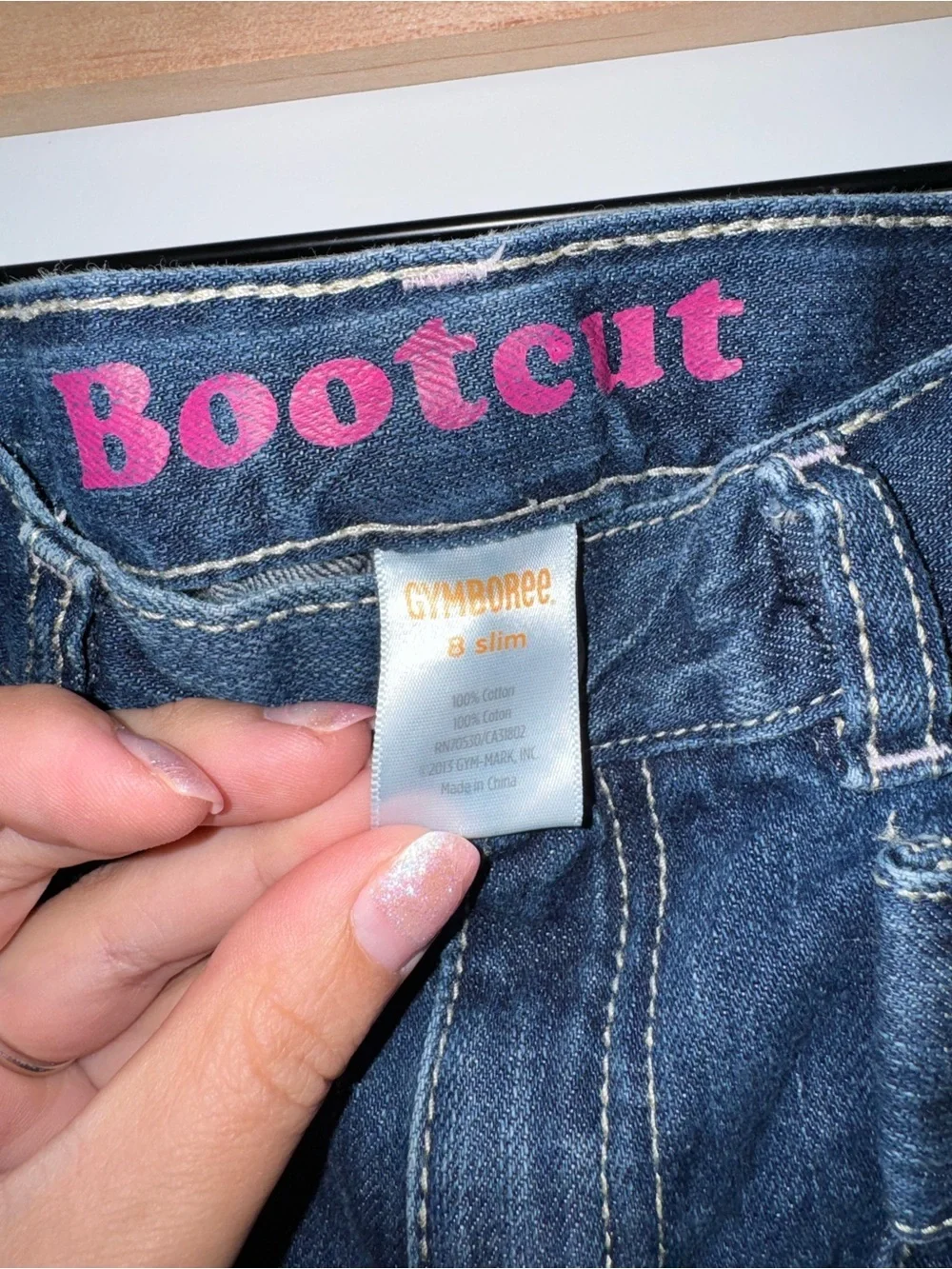 Gymboree Dark Blue Flare Jeans with Pink Top